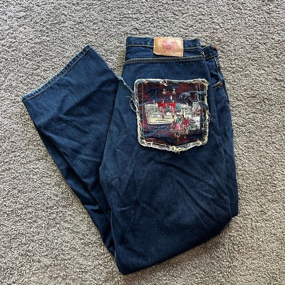 RMC Red Monkey Company Denim By Martin Ksohoh Baggy Jeans Japanese Mens 40 40x32